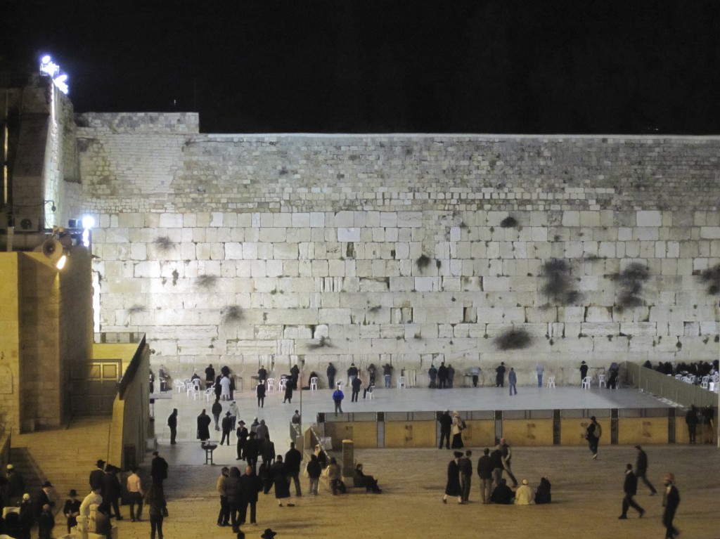 The Western Wall at Night