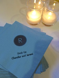 Napkins at Chandler's and Jeremi's wedding