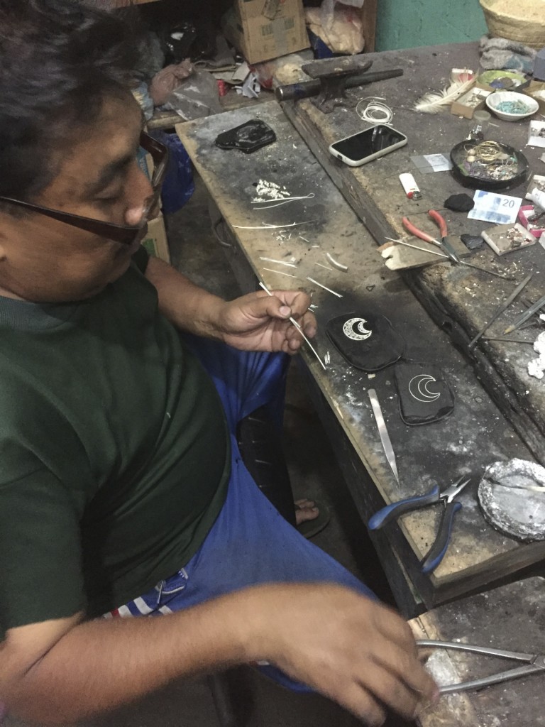 Jose Jorge Garcia Garcia making Filigree Earrings