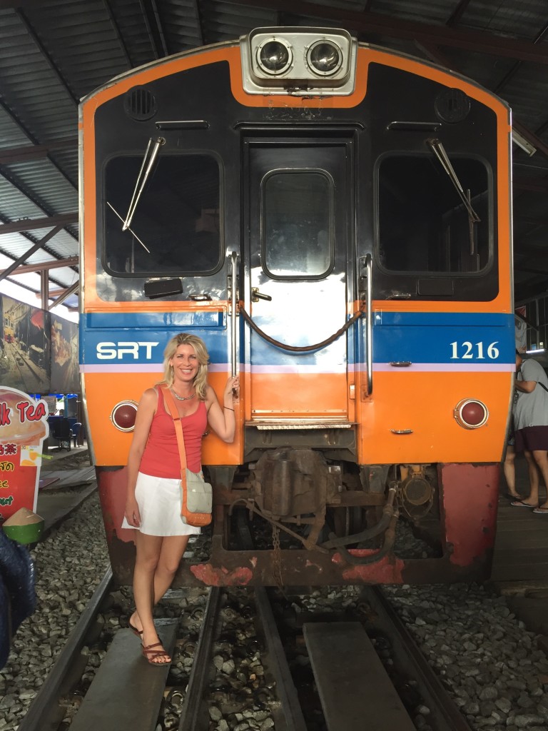 Train that will go through market