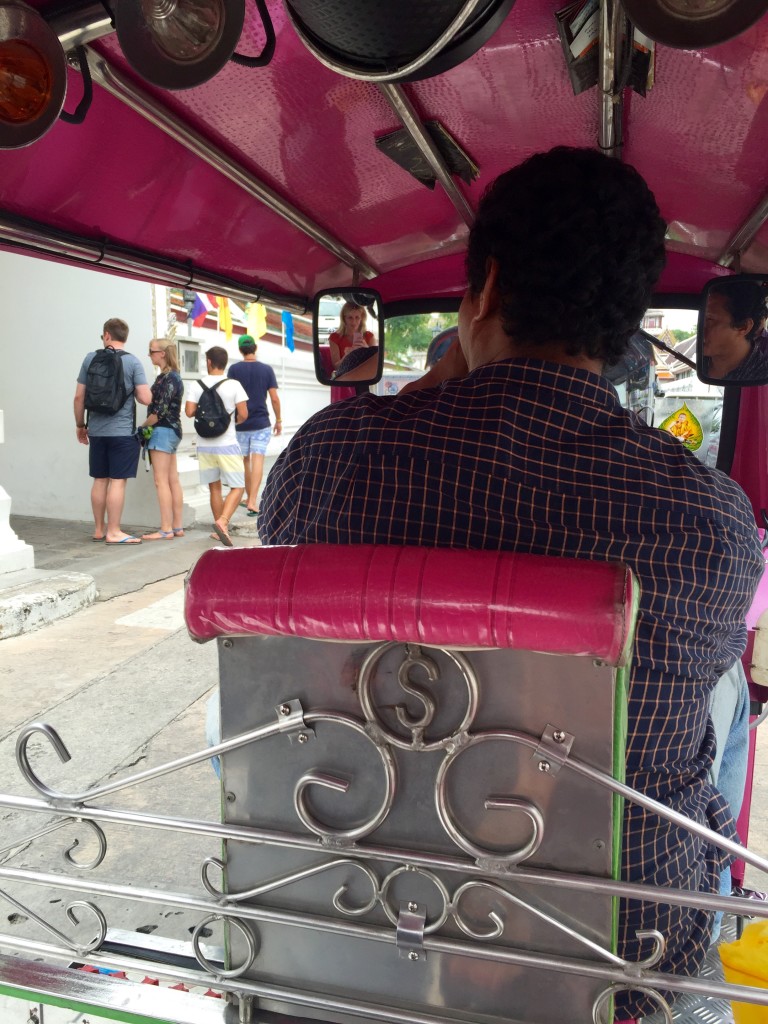 Jen Jedda in a tuk tuk
